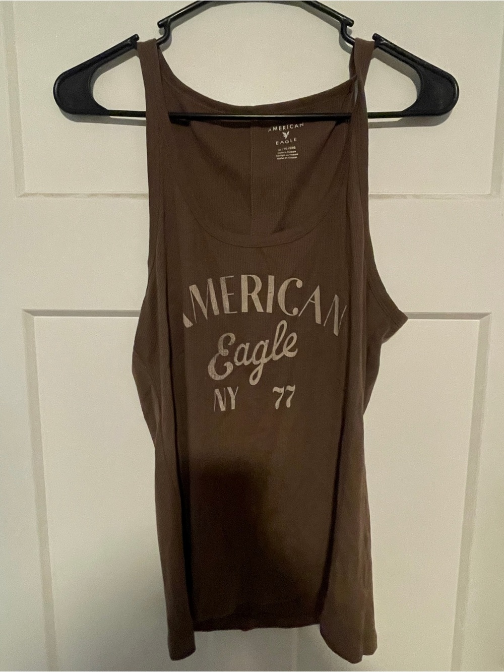 American Eagle Brown Graphic Tank Top